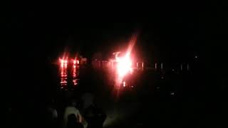 Feuerwerk am Meer in kellenhusen  an der see Brücke