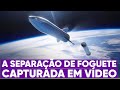 Câmera grava foguete separando no espaço