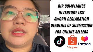 BIR COMPLIANCE INVENTORY LIST SWORN DECLARATION \u0026 GROSS REMITTANCES GUIDE TO ONLINE SELLERS