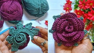 TUTORIAL!! Como Hacer Rosas Tejidas a Crochet Fácil