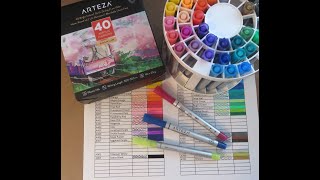 The new Arteza Fine Point Paint Markers Review \u0026 Swatch Template