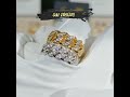 8mm cz ring in 18k gold plated guu jewelry hip hop jewelry