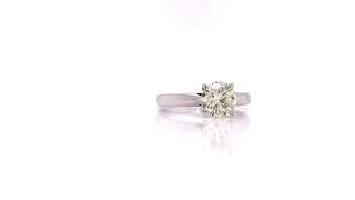 18ct White Gold Diamond Solitaire Ring TDW 1.11ct