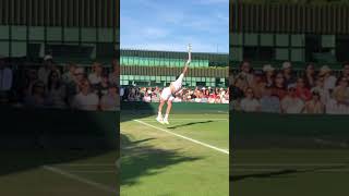 Thompson Serve Slow Mo Wimbledon 2023 Tennis 130mph+ court level