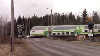 VR IC 68 passed TANTTARI (SAVONRATA)(Km 0194+0337) level crossing @ Kouvola