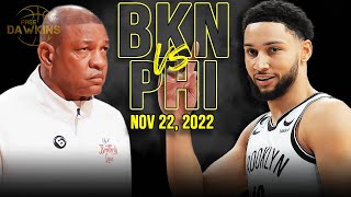 Brooklyn Nets vs Philadelphia 76ers  Game Highlights | Nov 22, 2022 | FreeDawkin