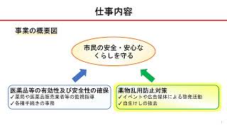 令和６年３月開催広島市職員採用説明会「先輩職員からのメッセージ」薬剤師　健康福祉局保健部環境衛生課　技師