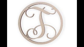 Jess and Jessica Wooden Letter T, Wooden Monogram Wall Hanging, Large Wooden Letters - Overview