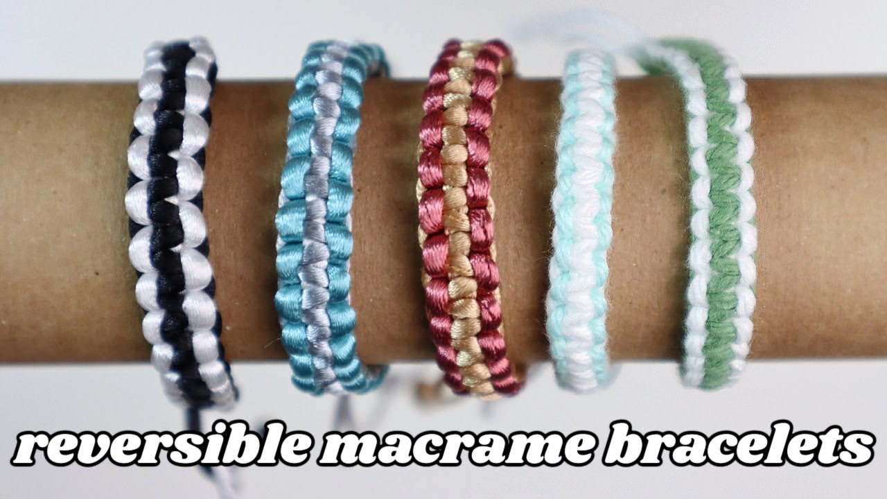 Square Knot Macrame Bracelet Pattern Macrame Bracelet How To Make An
