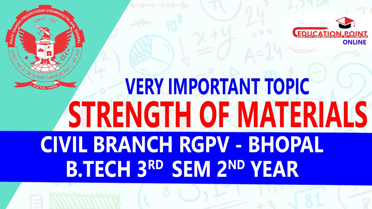 Strength Of Materials (SOM) Civil Most Important Topic 3rd Sem B.tech ...