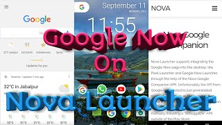 Google Now Feed on Nova Launcher - Using Nova Google Companion