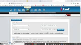 Assigning a Test in LinkIt