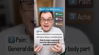 The Difference With SORE, PAIN and ACHE | English Teacher Ajarn Ken #britishenglish #learnenglish