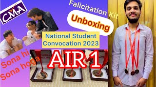 1st Rank all over India||CMA Felicitation Kit|National Convocation'23 #motivation #unboxing #icai