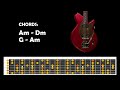 exciting rock ballad guitar backing track jam in a minor