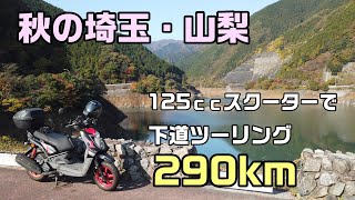 125ccスクーター「下道290㎞ 秋の埼玉・山梨ツーリング」（BW'S125X）