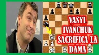 Vasyl Ivanchuk sacrifica la dama. Rapid Chess Championship 2022  Ivanchuk sacrifices the queen