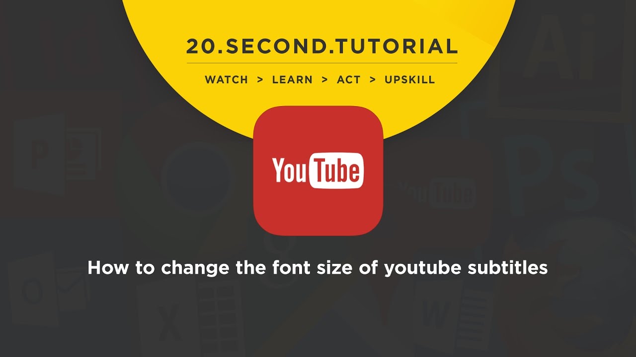 OLDIE: How To Change The Font Size Of Youtube Subtitles: Youtube ...