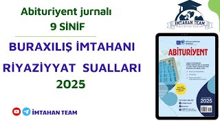 Abituriyent Jurnal 2025 | 9 Sinif Riyaziyyat Sualları | Model Sualları