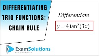 How to differentiate Inverse Trig Functions - Example 2 : ExamSolutions Maths Revision