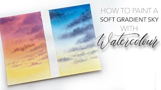 How To Paint A Soft Gradient Sunset Sky With Watercolour