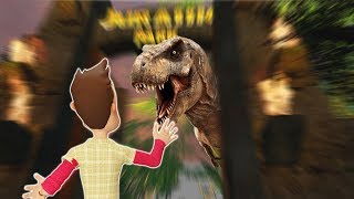 JURASSIC PARK DINOSAUR SURVIVAL! - Garry's Mod Gameplay (Gmod Roleplay) - T-Rex and Raptor Survival