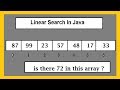 Linear Search Algorithm In Java