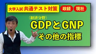 【大学入学共通テスト】〈政経〉〈現代社会〉『GDPとGNP　その他の指標』　国の豊かさを測る指標。案外間違いがちです。