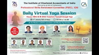 Daily Virtual Yoga Session for the Members of ICAI in association with Bhartiya Yog Sansthan