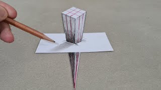 easy 3d drawings on paper for beginners
