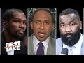 Stephen A. reacts to Kevin Durant calling out Kendrick Perkins | First Take