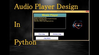 Designing an Audio Player in PYTHON