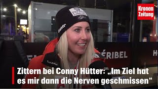 Zittern bei Conny Hütter: „Im Ziel hat es mir dann die Nerven geschmissen“ | krone.tv SPORT