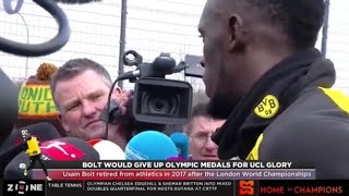 Bolt would give up Olympic medals for UCL glory, Bolt: “I love football that much”, Zone react