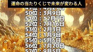 【運命の当たりくじで未来が変わる人】誕生日ランキングTOP100 誕生日占い