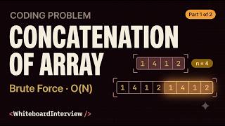 Coding Problem : Concatenation of Array — Brute Force | Google + Meta Ask This