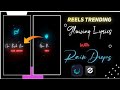 Instagram Trending Glowing Lyrics with Raindrops Effect Video Editing|Alight motion Editing Tutorial