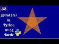 Spiral Star in Python Turtle - Python Turtle Graphics Tutorial # 33 - draw star in python turtle