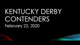 Kentucky Derby 2020 - Top Contenders and latest workouts
