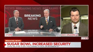 Ben Bobick outside the Superdome, January 2