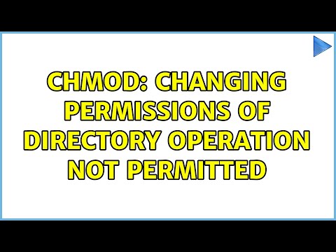 Unix и Linux: chmod: изменение разрешений для каталога. Операция не разрешена (2 решения!!)