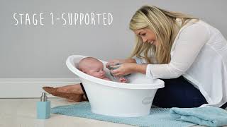 Shnuggle Baby Bath Tub | Compact Support Seat Makes Bath Time Easy