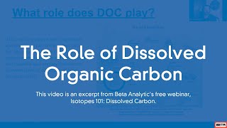 Dissolved Organic Carbon