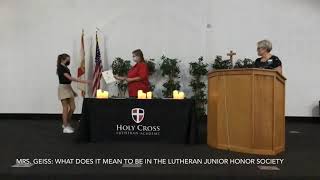 2020-2021 Lutheran Junior Honor Association Induction