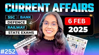 6 February 2025 Current Affairs I Daily Current Affairs I Current Affairs Today I by Nikita Ma,am