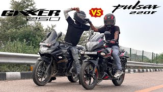 Pulsar 220F vs Gixer 250 || Drag race 😱 || Torq Abhi ||