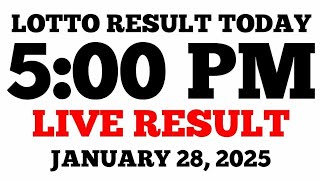 Lotto Result Today 5PM Draw January 28, 2025 PCSO LIVE Result