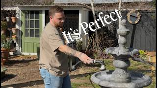 First Plants In The New Beds & Moving the Fountain ⛲️|| Visit Our Garden