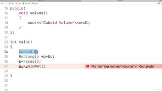 166 Demo #2 Base Class Pointer Derived Class Object