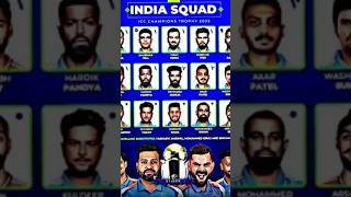 India Updated Squad in Champion Trophy #cricket #trending #shorts #shortsfeed